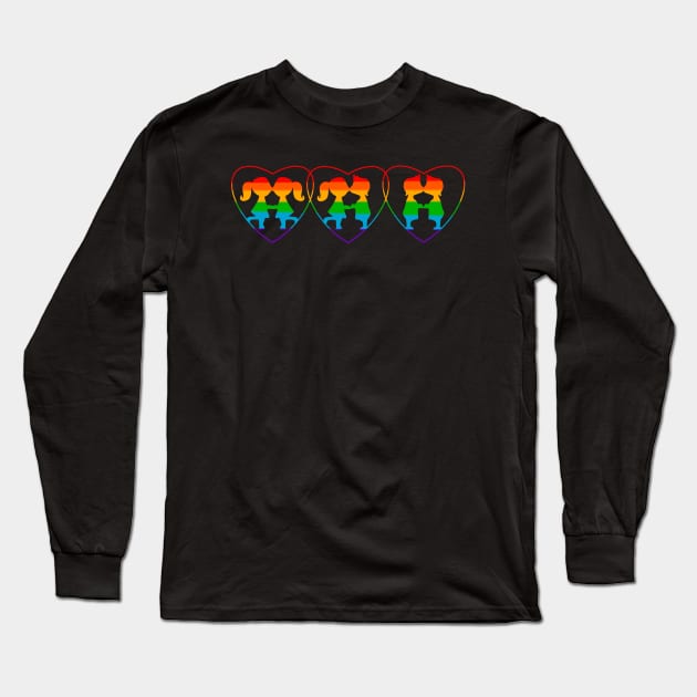 LGBTQ Love is Love Long Sleeve T-Shirt by Helena Morpho 